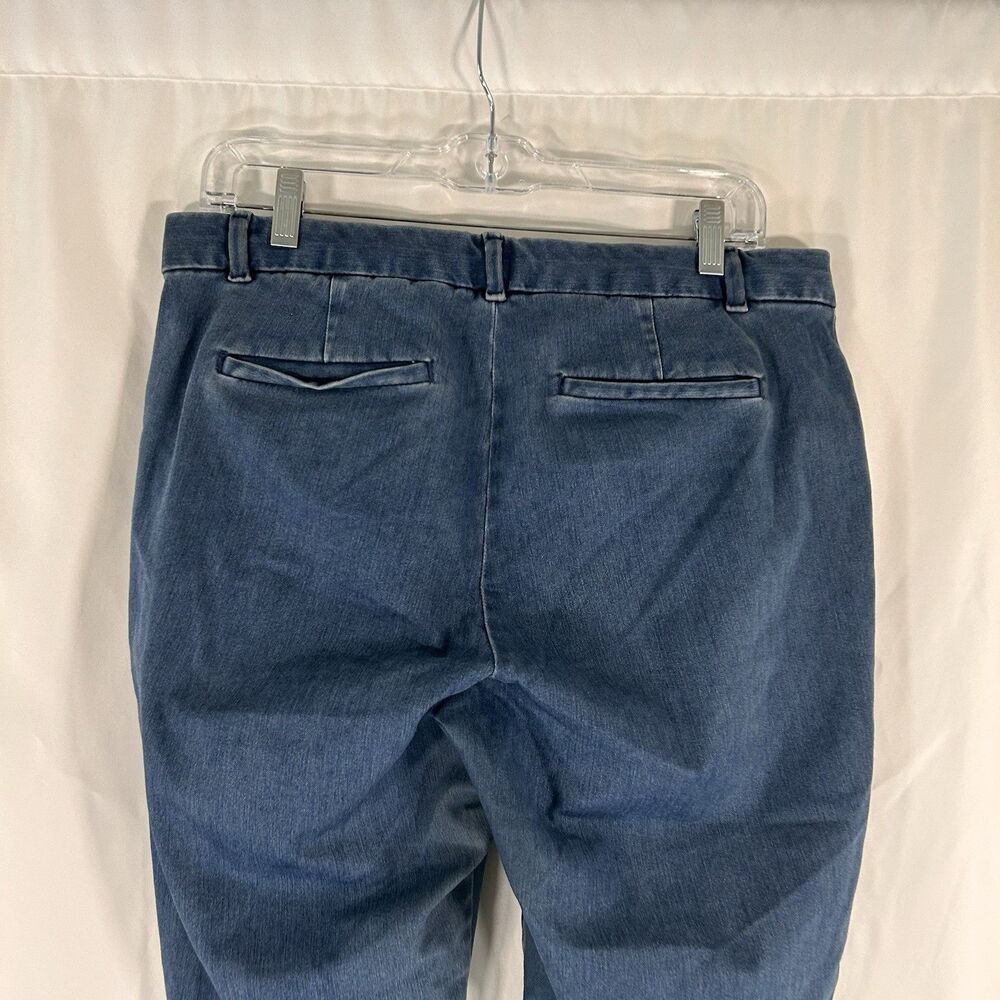 Gap Signature Skinny Ankle Pants Women's 12 medium Wash Blue Zip Pockets - Picture 6 of 9